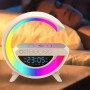 Настільна смарт лампа-нічник G-Smart BT-3401 з бездротовою зарядкою, колонкою та годинником
