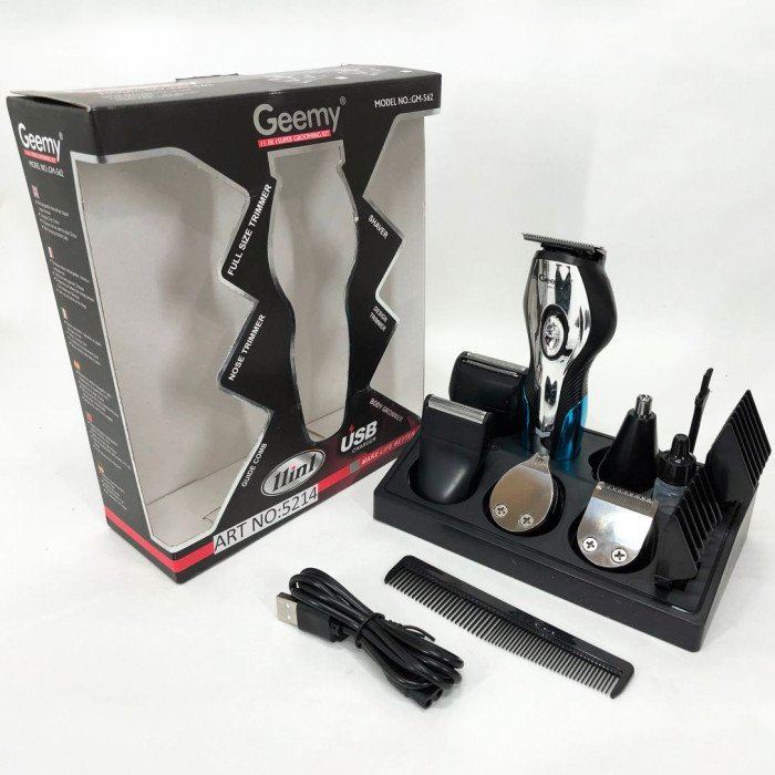 Машинка для стрижки, тример чоловічий GEMEI GM-562, машинка для стрижки голови, з насадками для бороди