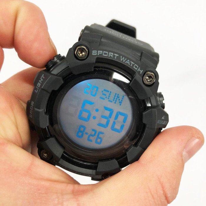 Годинник наручний чоловічий SKMEI 1968BKWT BLACK-WHITE, годинник армійський скмей. Колір: чорний з білим циферблатом