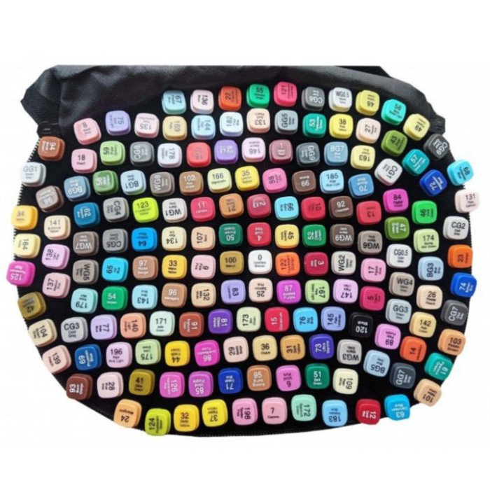 Маркери для малювання двосторонні 168 шт, Набір маркер, Маркер спиртовий, Маркери touch sketch