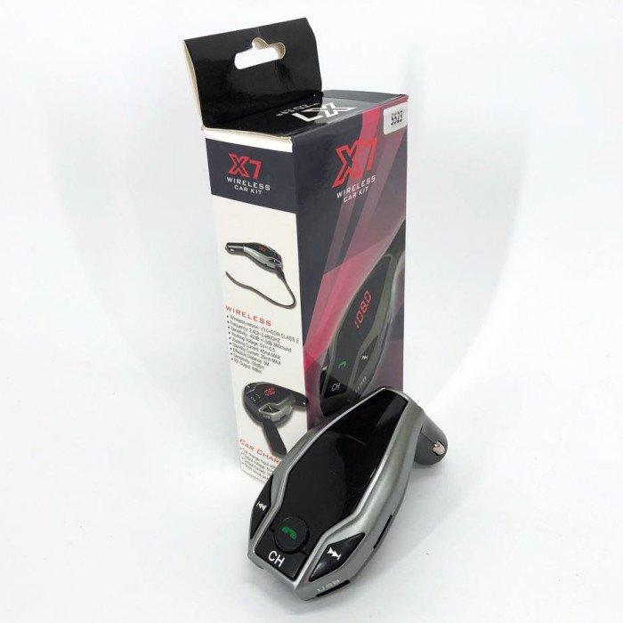 Автомобільний трансмітер FM MOD. X7 BT модулятор Bluetooth Золотий, ФМ модулятор у машину. Колір: срібло