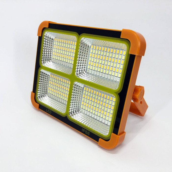 Потужний ліхтар - прожектор із сонячною панеллю та функцією Power bank Solar LED light 12000 mAH