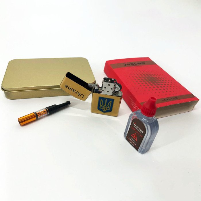 Запальничка бензинова в подарунковій коробці 4930, запальничка на день народження у подарунковому футлярі
