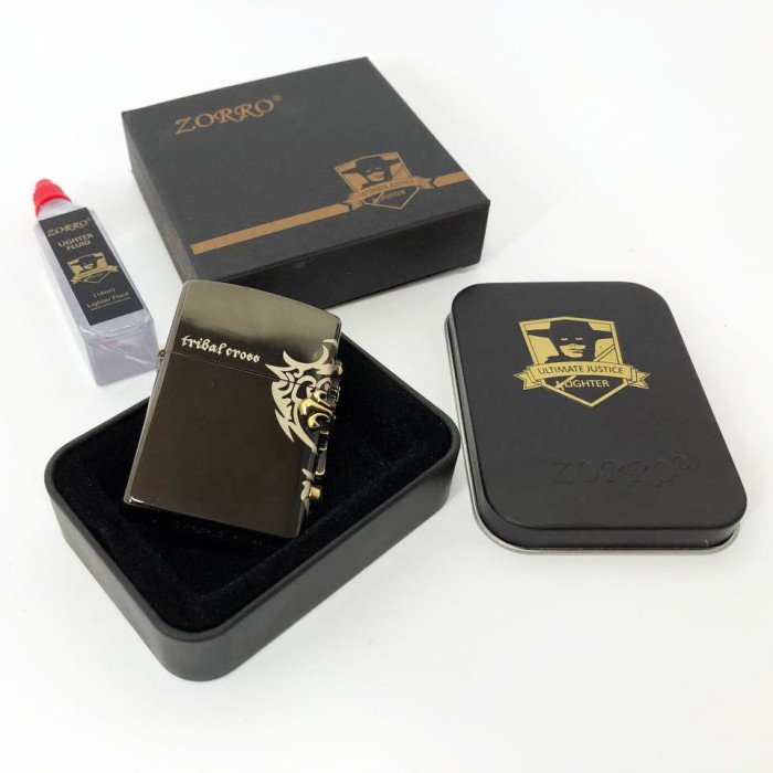 Запальничка бензинова Zorro HL-302, подарункові запальнички, подарунок запальничка хлопцю.