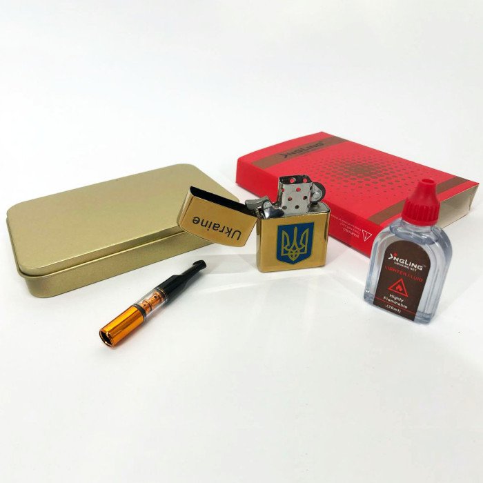 Запальничка бензинова в подарунковій коробці 4930, запальничка на день народження у подарунковому футлярі