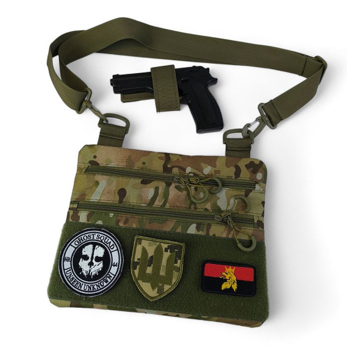 Чоловіча сумка нагрудна тактична, Сумка через плече військова, Тактичний рюкзак через плече