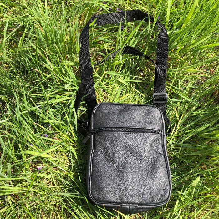 Набір 2 В 1! Сумка + Ліхтар! Якісна чоловіча сумка з натуральної шкіри + Тактичний ліхтар POLICE BL-X71-P50