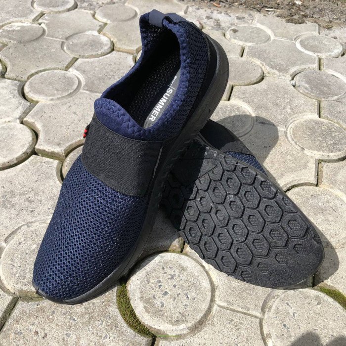 Чоловічі кросівки із сітки 45 розмір. Літні кросівки сітка, взуття для бігу. Модель 44252. Колір: синій