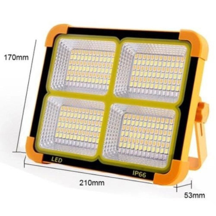 Потужний ліхтар - прожектор із сонячною панеллю та функцією Power bank Solar LED light 12000 mAH