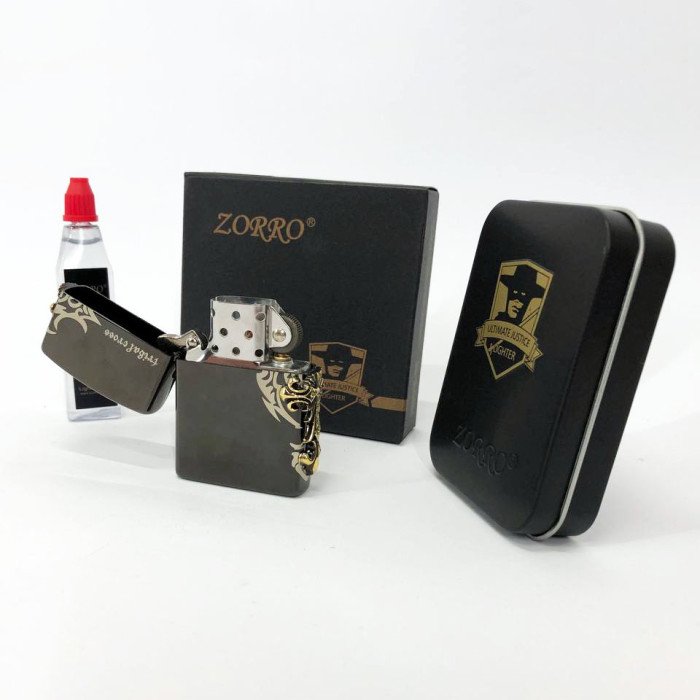 Запальничка бензинова Zorro HL-302, подарункові запальнички, подарунок запальничка хлопцю.