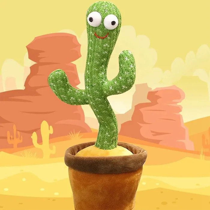 Інтерактивна іграшка Dancing cactus розмовляє танцюючий кактус, м'яка іграшка кактус, Плюшевий кактус