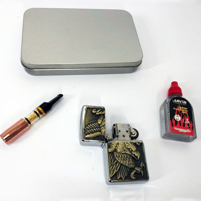 Запальничка бензинова в подарунковій коробці N8, незвичайна запальничка, сувенір запальничка