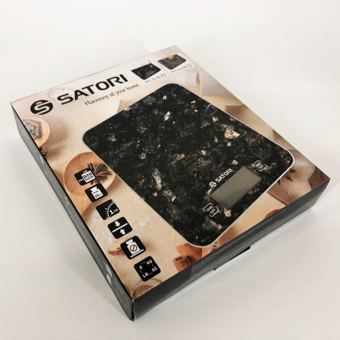 Ваги кухонні Satori SKS-211-BL 15 кг, Ваги для зважування продуктів, Ваги харчові, кулінарні