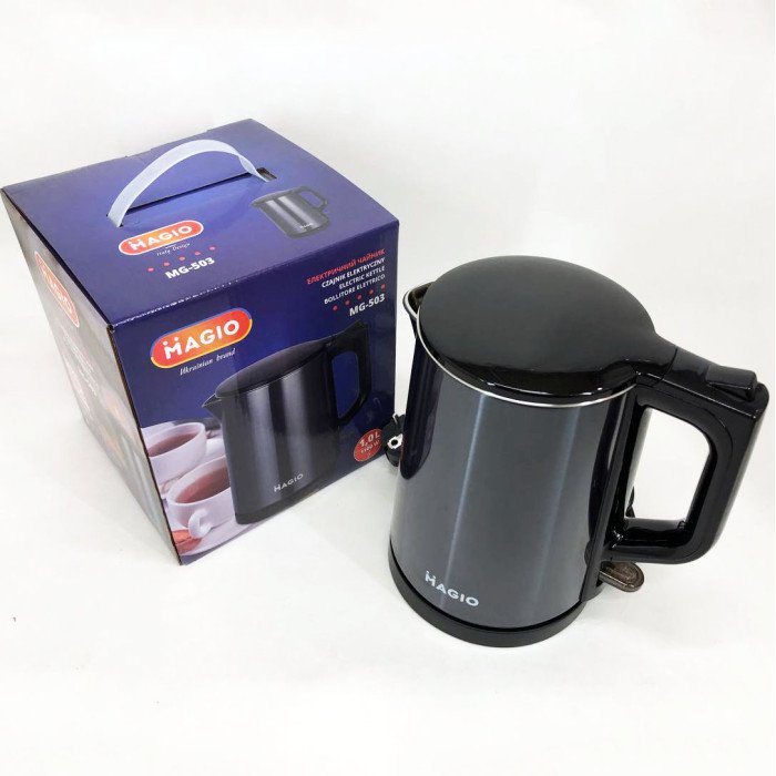 Чайник електричний MAGIO MG-503 1100 Вт, гарний електричний чайник, чайник електро, безшумний чайник