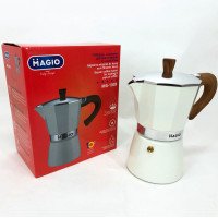 Гейзерна кавоварка Magio MG-1008 300 мл, кавоварка для індукційної плити, гейзерна турка для кави