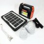 Ліхтар портативний на сонячній батареї JA-2007 сонячна зарядна станція + 2 лампочки. Колір: помаранчевий