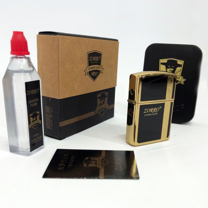Запальничка бензинова Zorro HL-293, запальничка на день народження, запальничка у подарунковому футлярі