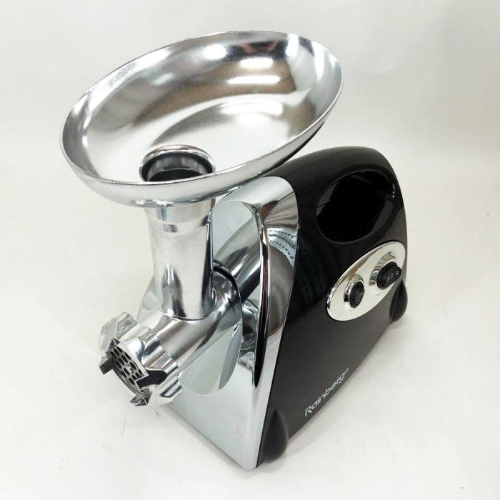 М'ясорубка Rainberg RB-675 3800W із соковижималкою, м'ясорубка електрична метал. Колір: чорний
