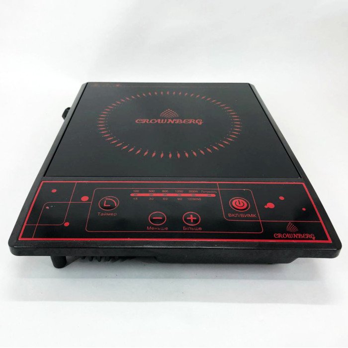 Плита настільна інфрачервона Crownberg CB-1322 одна комфорка 2000Вт