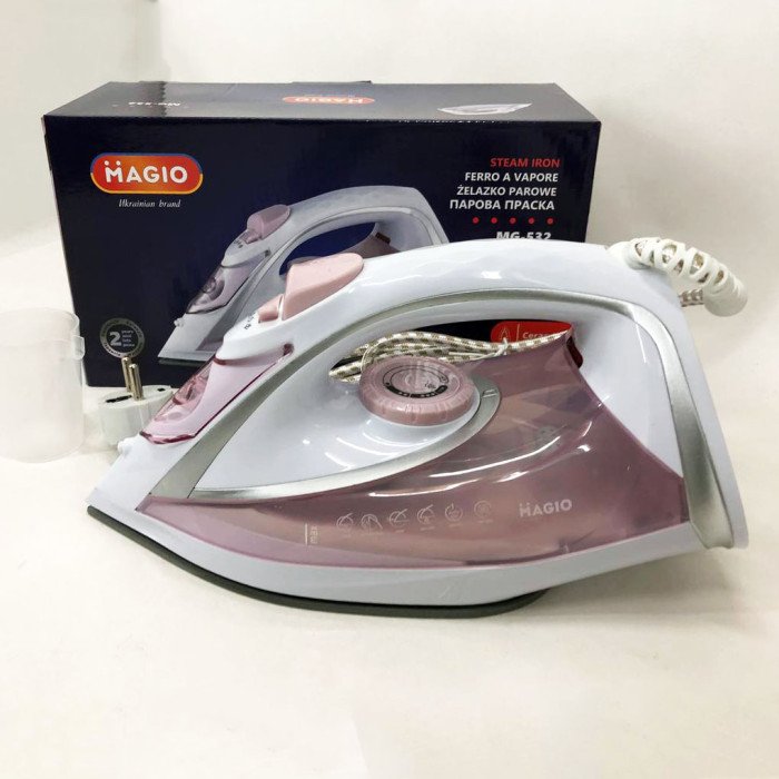 Праска MAGIO MG-532, праска електрична парова, парова праска відпарювач, професійна парова праска