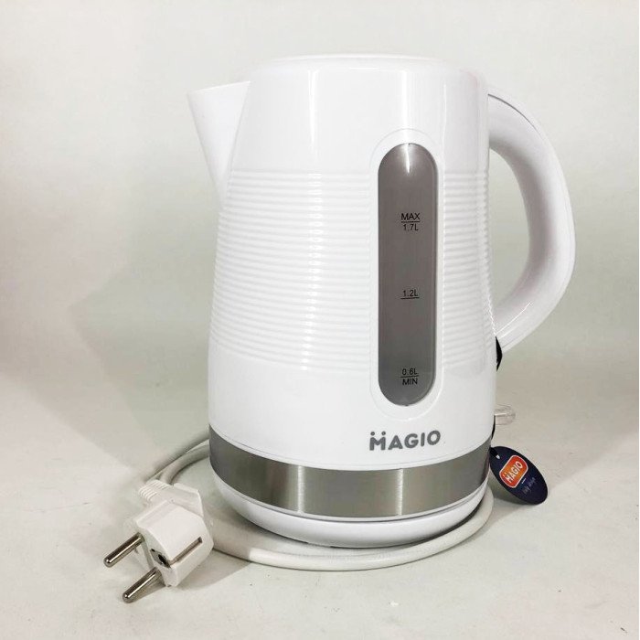 Електрочайник MAGIO MG-100 1.7 л 1700 Вт, електронний чайник, чайник дисковий, гарний електричний чайник