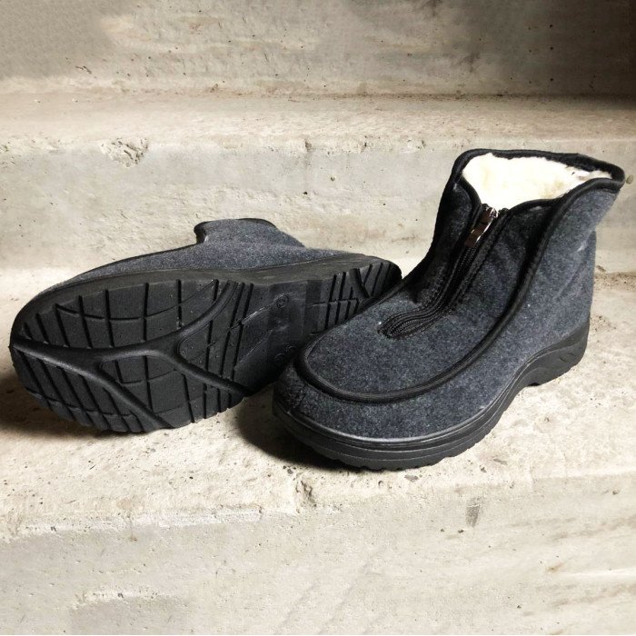 Черевики з тканини утеплені 44 розмір, чоловічі черевики, чоловічі робочі черевики. Колір: сірий