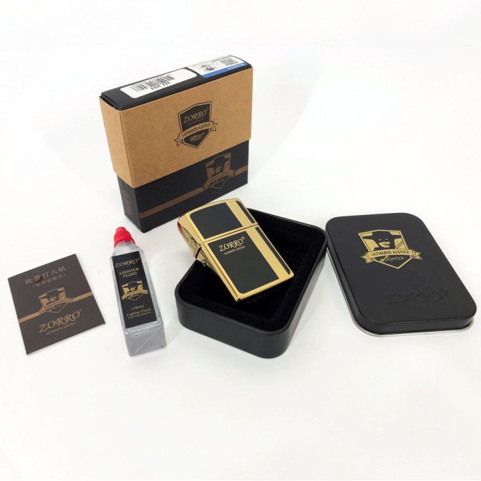 Запальничка бензинова Zorro HL-293, запальничка на день народження, запальничка у подарунковому футлярі