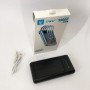 Портативний зарядний пристрій на 10000mAh, Power Bank на сонячній батареї, заряджання. Колір: чорний