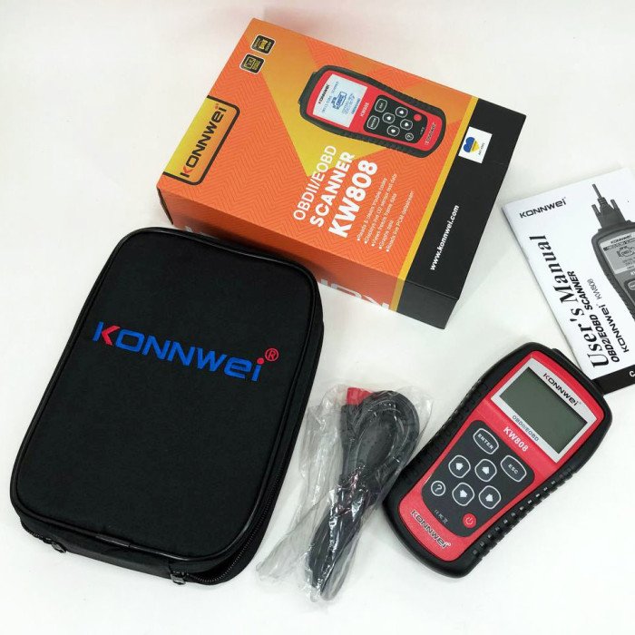 Автомобільний діагностичний сканер Konnwei KW808 OBD II/EOBD, Автотестер універсальний Адаптер