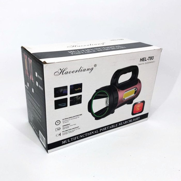 Ліхтар переносний кемпінг T93-LED+COB з функцією PowerBank, повербанк, сонячна батарея