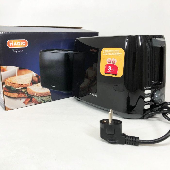 Тостер MAGIO MG-281, електронні тостери, маленький тостер, тостерниця для бутербродів