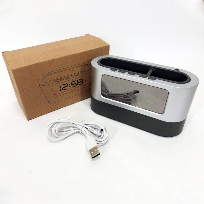 Годинник підставка для ручок 038, настільний електронний годинник з підсвічуванням, лід годинник настільний