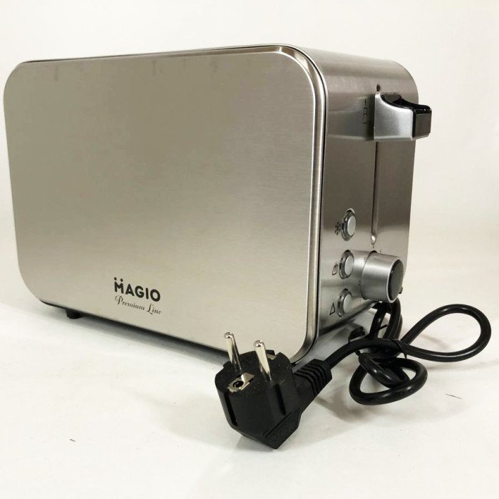 Тостер Magio MG-284 715 Вт, тостер для 2 грінок, електричний горизонтальний тостер, універсальний тостер