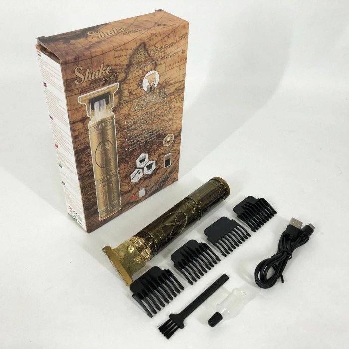 Машинка для стрижки волосся професійна триммер для бороди окантувальна машинка Shuke 3W SK-8017