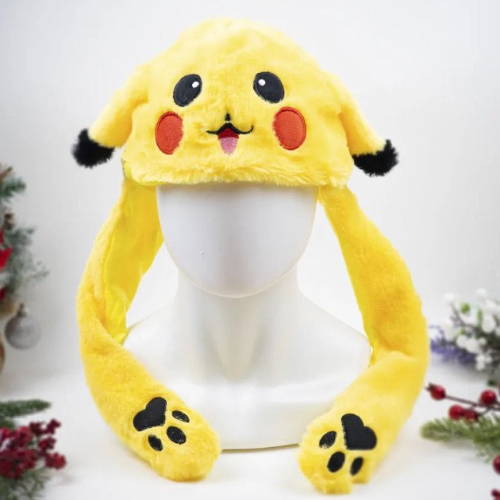 Карнавальна шапка з підсвічуванням: Пікачу з вухами, які піднімаються