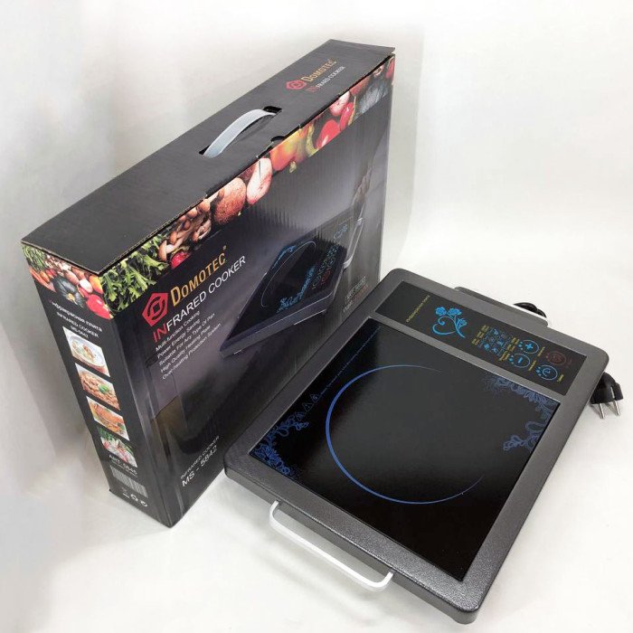 Плита інфрачервона Domotec MS-5842 на 1 конфорку, потужна настільна електроплита, індукційна плита міні