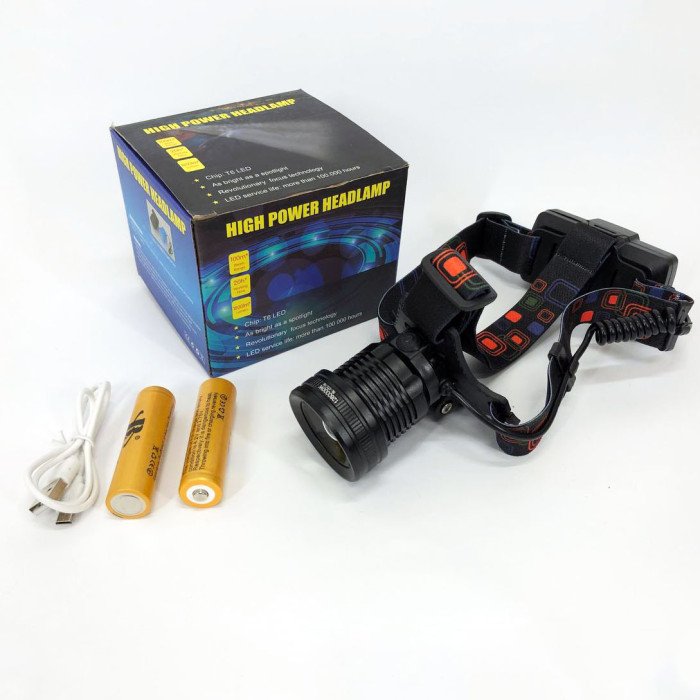 Ліхтар налобний акумуляторний XQ-172-T6-COB, ліхтарик на голову із зарядкою, ліхтарик налобний led