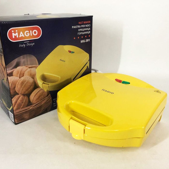 Вафельниця-Горішниця MAGIO МG-391, 750 Вт, якісна побутова вафельниця, електровафельниця