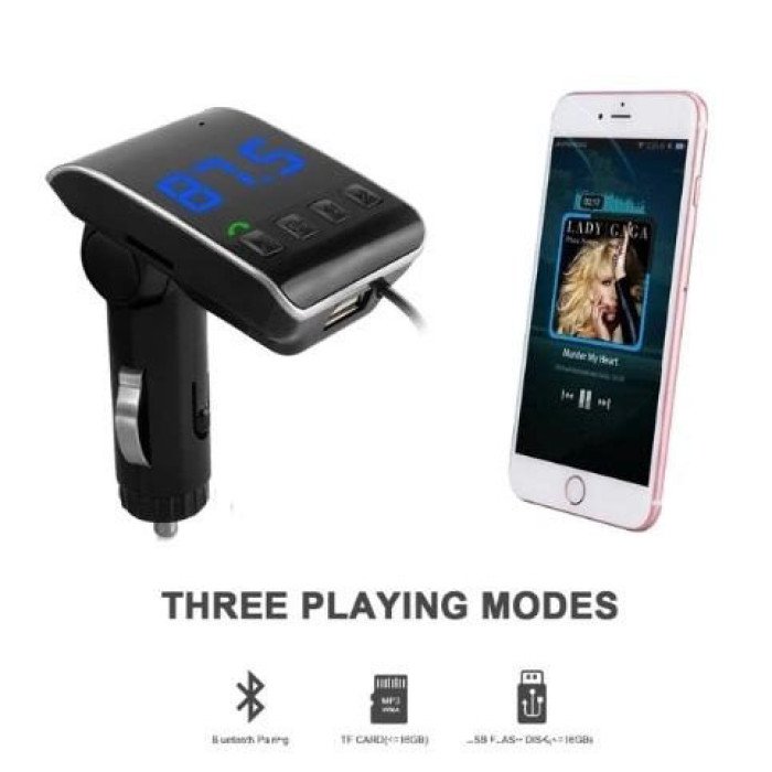 FM модулятор HZ H22 BT для авто з Bluetooth, Авто трансмітер від прикурювача, Bluetooth фм передавач