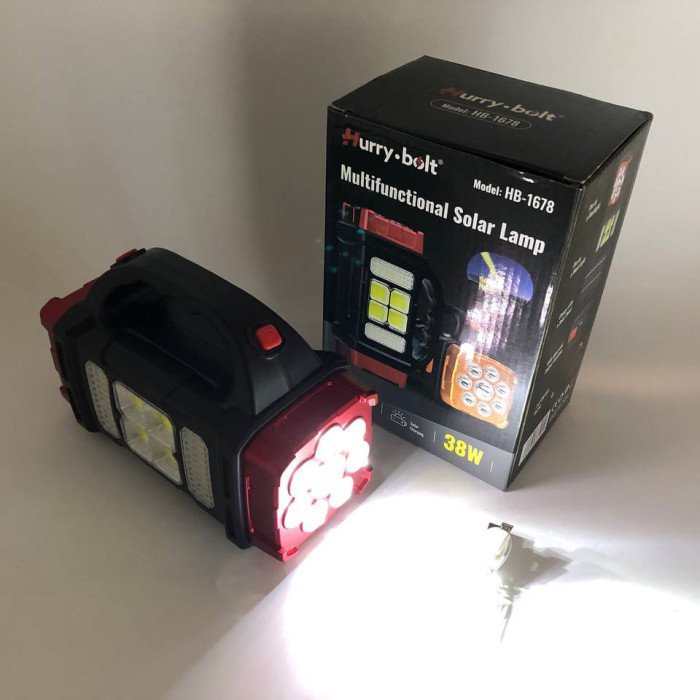 Ліхтар кемпінговий з сонячною панеллю та повербанком HB-1678-2х8LED-6COB, ліхтар кемпінговий світлодіодний