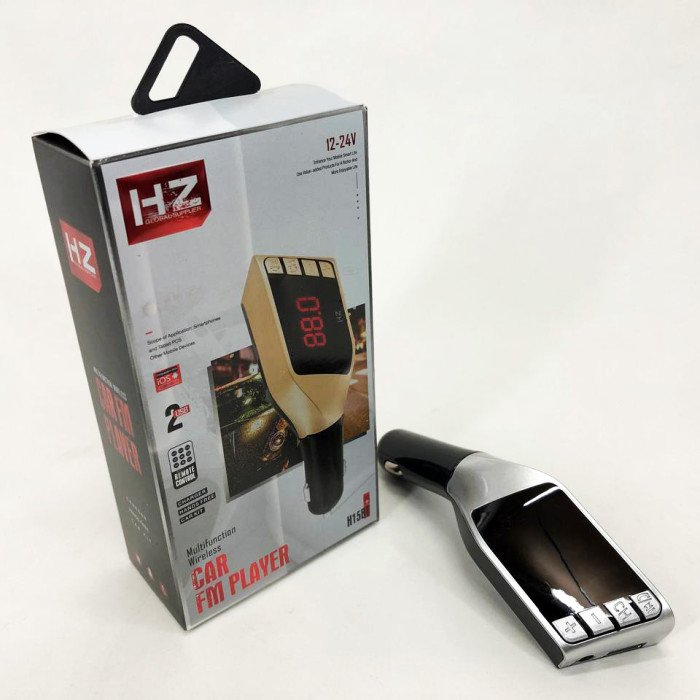 Автомобільний FM трансмітер модулятор H15 Bluetooth MP3, Bluetooth модулятор в машину. Колір: срібний