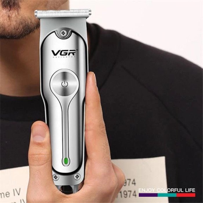 Машинка для стрижки волосся акумуляторна VGR V-071 тример для бороди та вусів, окантувальна машинка