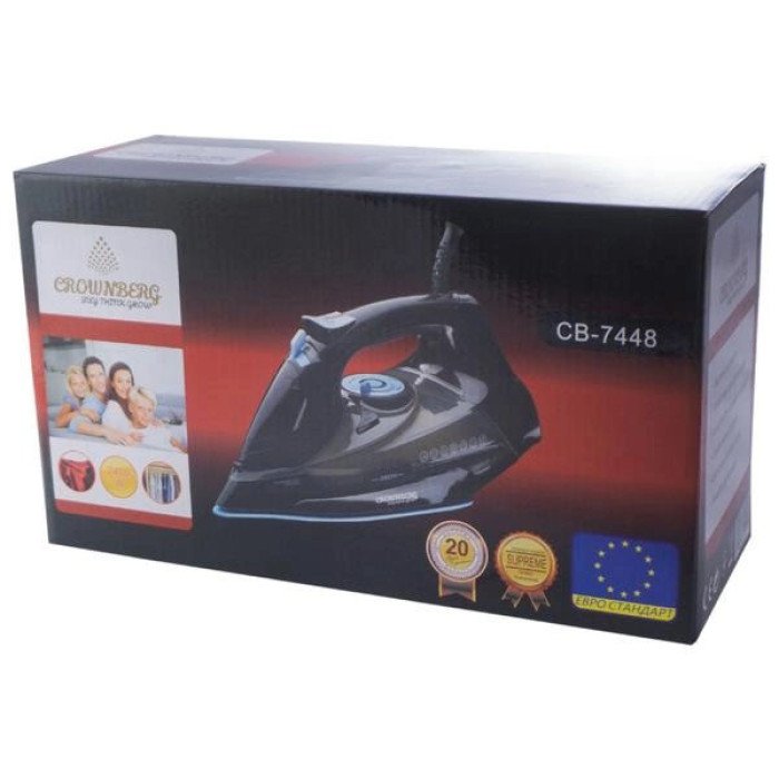 Праска Crownberg Cb-7448, парова праска для одягу, хороші праски, парова праска-очисник