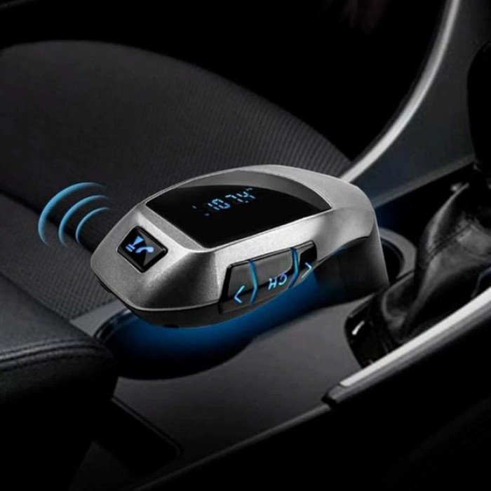 Автомобільний bluetooth fm модулятор X5 ВТ для автомагнітоли, mp3/фм трансмітер з дисплеєм