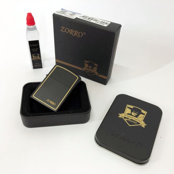 Запальничка бензинова Zorro HL-287, запальнички подарунки для чоловіків, оригінальна бензинова запальничка