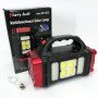 Ліхтар кемпінговий з сонячною панеллю та повербанком HB-1678-2х8LED-6COB, ліхтар кемпінговий світлодіодний