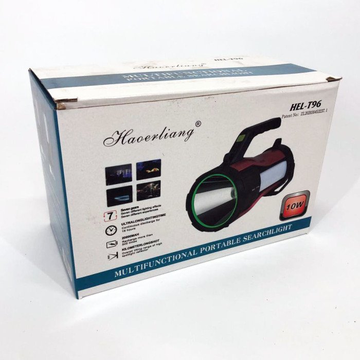 Ліхтар кемпінговий переносний із сонячною панеллю T96-LED-COB(white+red) power bank, похідний ліхтар