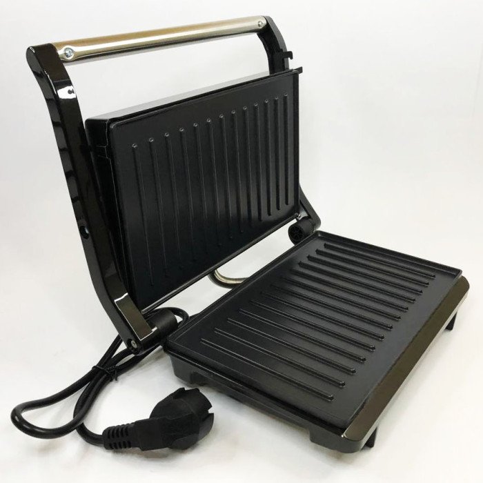 Гриль притискний Crownberg CB-1064, Електричний контактний гриль для дому, електрогриль барбекю 750Вт