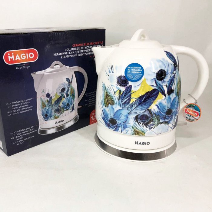 Електричний керамічний дисковий чайник MAGIO MG-973 електричний чайник, стильний чайник