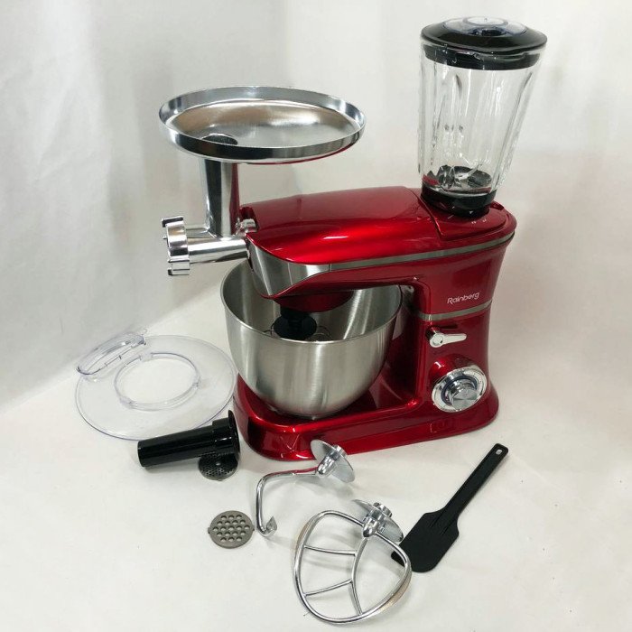 Багатофункціональний кухонний комбайн Rainberg RB-8080 Тістоміс, М'ясорубка, Блендер, Потужний блендер